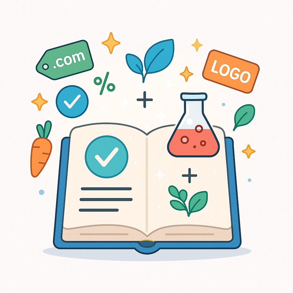 A large recipe book with the brand recommendation formula