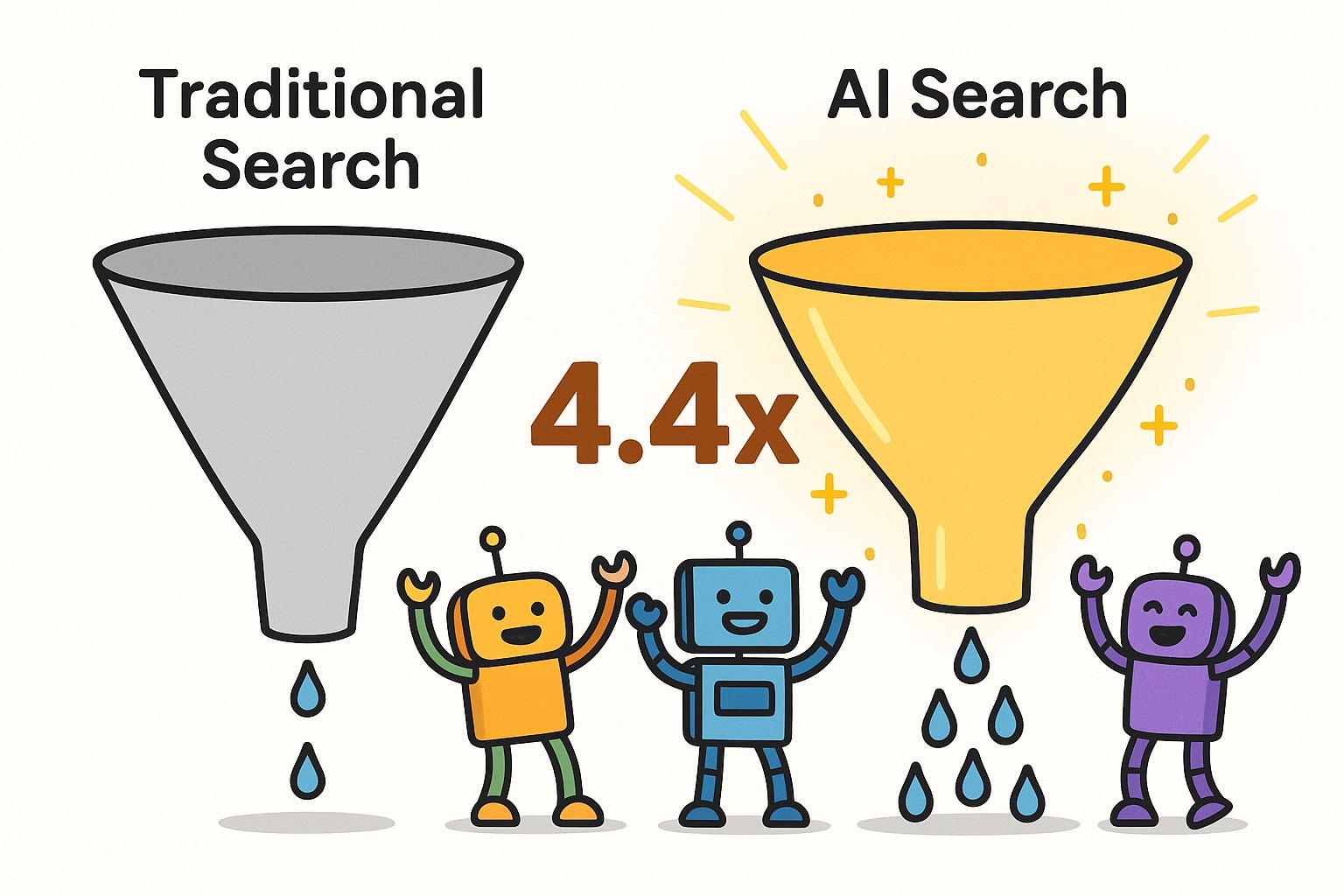 AI search conversion funnel comparison