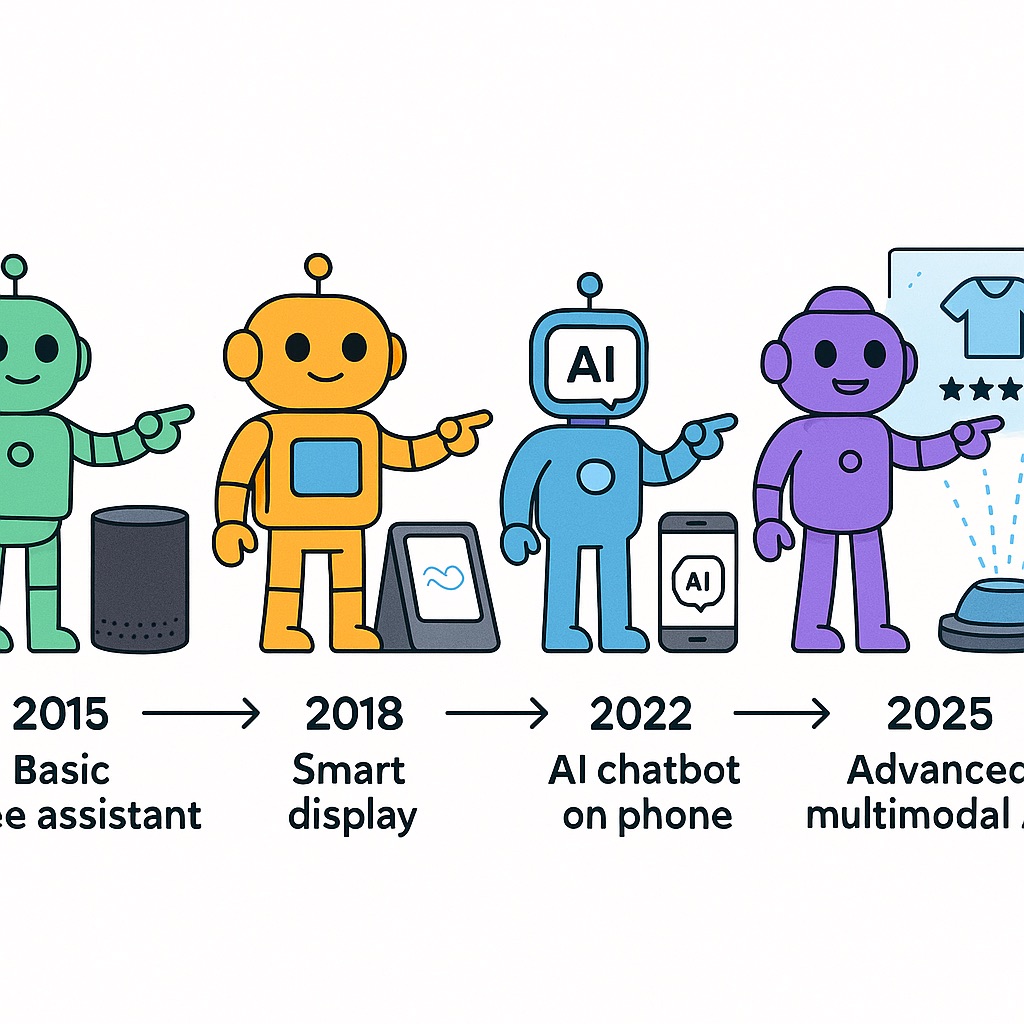 Evolution timeline from Alexa to ChatGPT